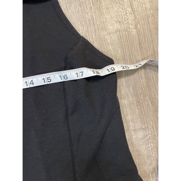 Calia Black Long Drawstring Neck Pullover Sleeveless Tunic Top Sz L - Picture 8 of 9